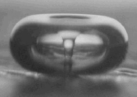 Photo - Image of microscopic bubble created by cavitation from ultrasonic sound wave.